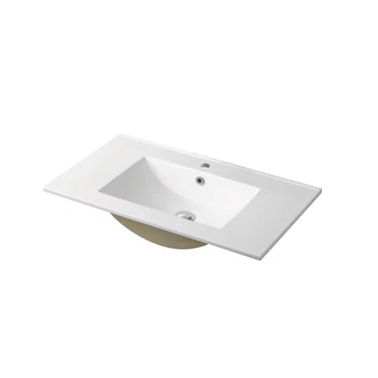 Lavabo de cerámica con encimera de tocador