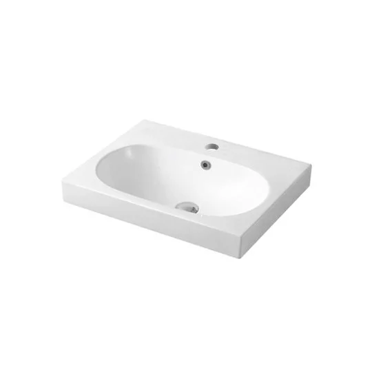 En Lavabo De Cerámica Sobre Encimera