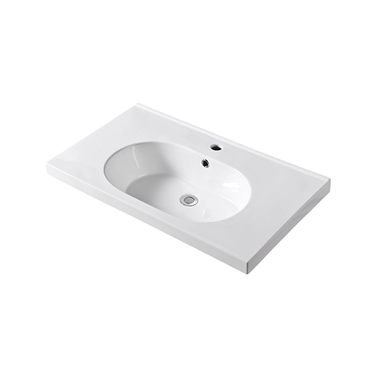 Lavabo de cerámica con encimera de tocador