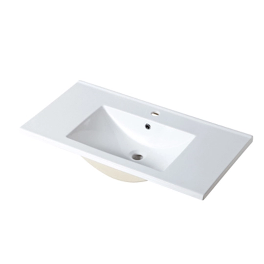 Lavabo de cerámica con encimera de tocador