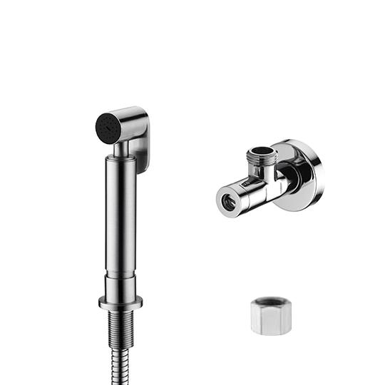 Rociador con soporte de 1/2 ", manguera y conector (M15 * 1.0 * 1/2") y topes en ángulo