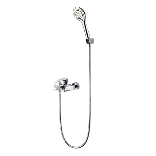 Mezclador de baño / ducha con ducha de mano y soporte de pared y manguera de 150 cm