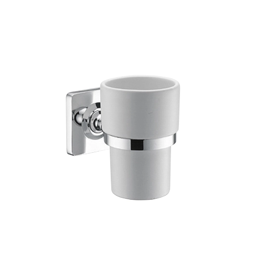 Soporte para vaso con vaso de porcelana