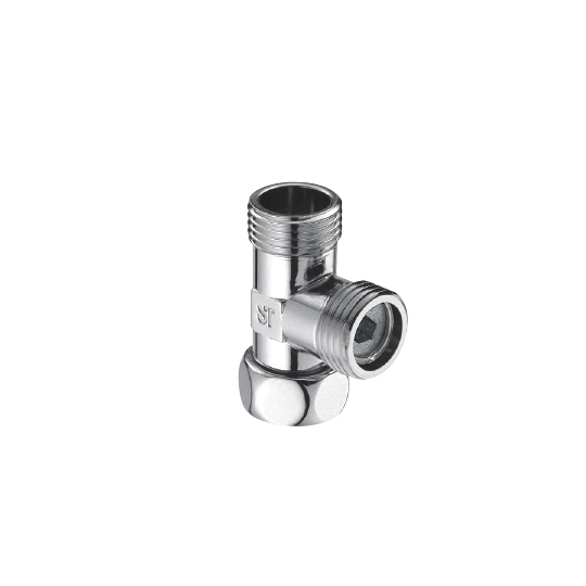 T giratoria 1 / 2G con válvula de control de flujo (cromado sin pulidor)