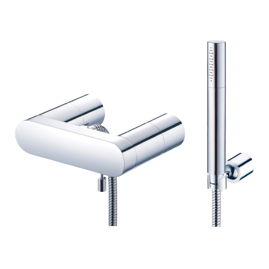 Mezclador de baño / ducha con ducha de mano, manguera y soporte de pared