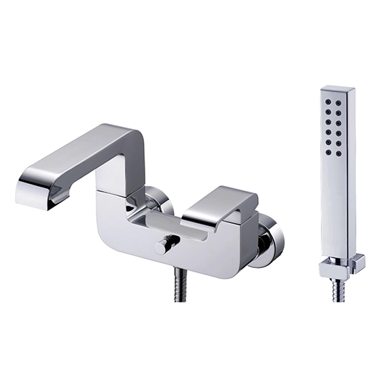 Mezclador de baño / ducha con ducha de mano, manguera y soporte de pared