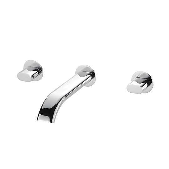 Grifo de lavabo de pared de dos manijas