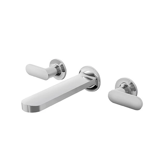 Grifo de lavabo de pared de dos manijas