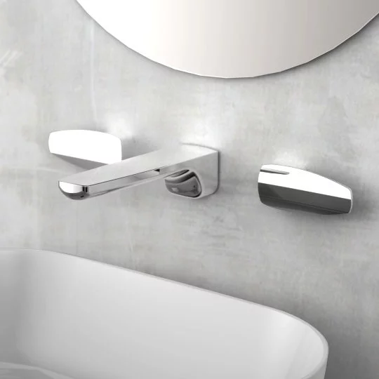 PAN 2 Grifo para lavabo de dos manijas / grifo para lavabo de pared