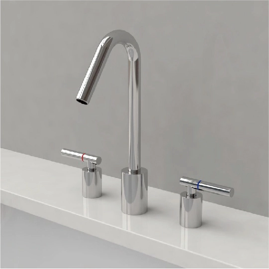Grifo de lavabo de dos manijas